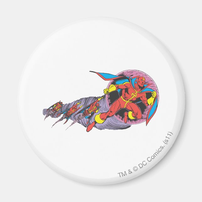 Imán Tornado Rojo En Movimiento Del Viento (Frente)