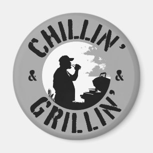 Imán Torneo Chillin’ & Grillin’ Black Stamp