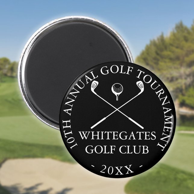 Imán Torneo de Golf Moderno Personalizado (Modern Golf Club Tournament Custom Magnet)