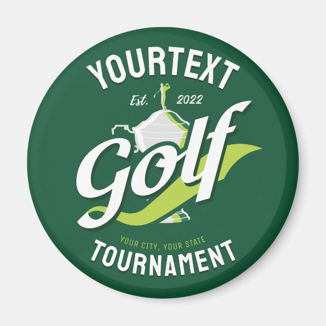 Imán Torneo de Trofeo Pro Golfer NAME Golf (Frente)