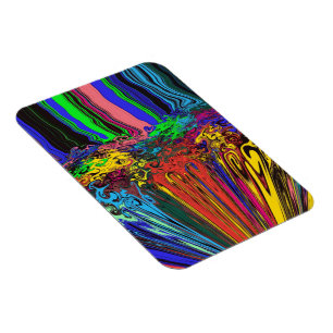 Imán Tornillos colorantes abstractos / machacados y pin