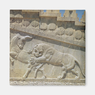Imán Toro que lucha del león, escalera del este del