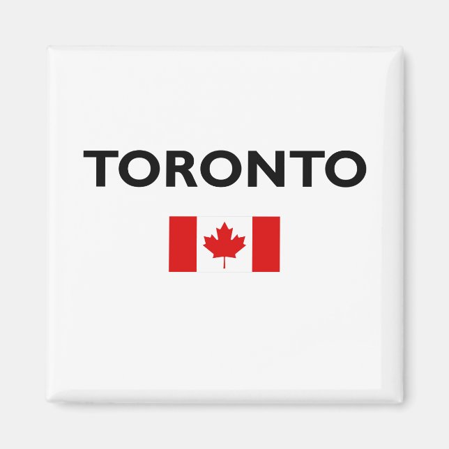 Imán Toronto Canadá Bandera canadiense color claro (Frente)