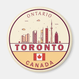 Imán Toronto Canada City Skyline Emblem