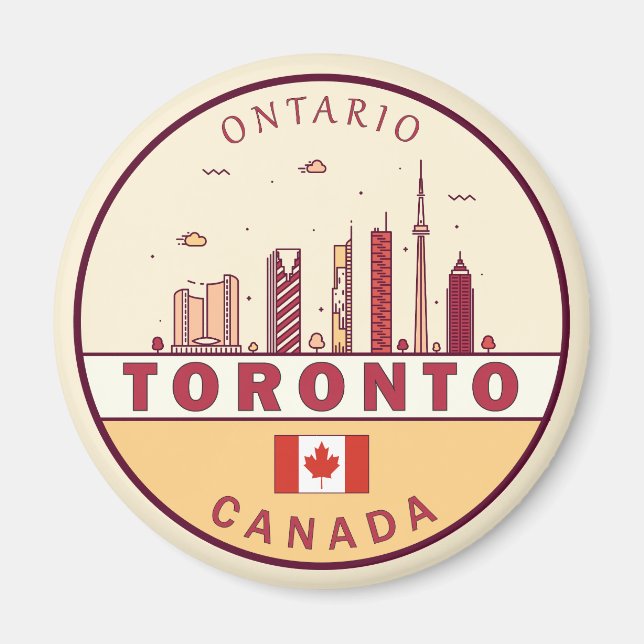 Imán Toronto Canada City Skyline Emblem (Frente)