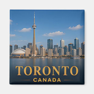 Imán Toronto Canadá Moderno Horizonte Destino de Viaje