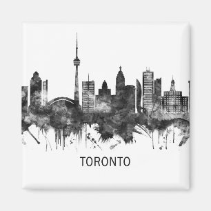 Imán Toronto Canada Skyline BW