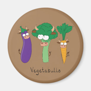Imán Toros de verduras Personalizado de niños adorables