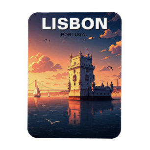 Imán Torre Belem de viajes de Lisboa Portugal
