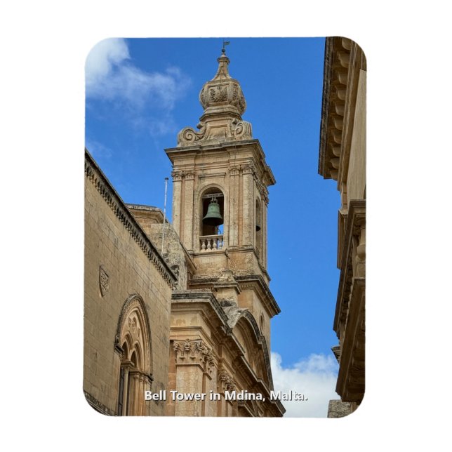 Imán Torre Bell en Mdina, Malta. (Vertical)