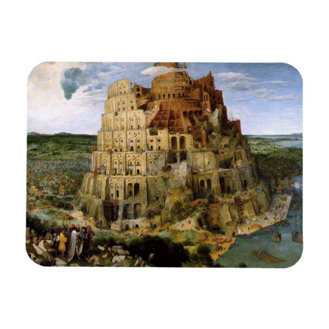 Imán Torre de Babel por Brueghel (Horizontal)