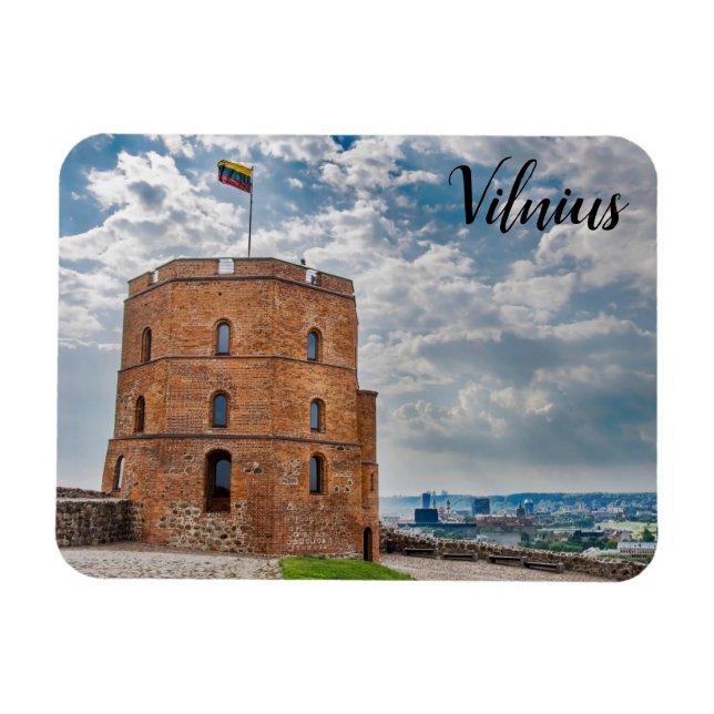 Imán Torre de Gediminas en Vilnius, Lituania (Horizontal)