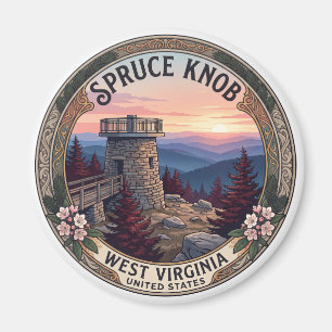 Imán Torre de Observación de la Cima de Spruce Knob Reg