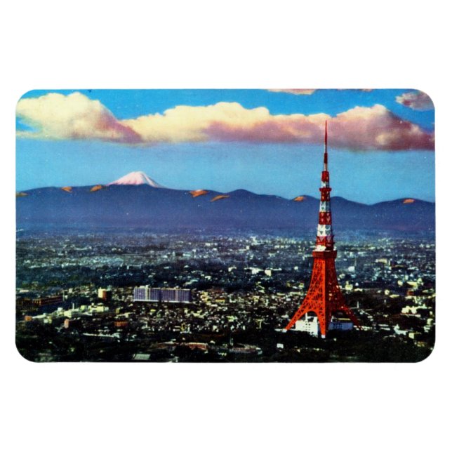Imán Torre de Tokio y Monte Fuji (1960) (Horizontal)