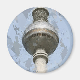 Imán Torre de TV de Berlín Arte de Viaje Abstracto Alem