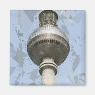 Imán Torre de TV de Berlín Arte de Viaje Abstracto Alem