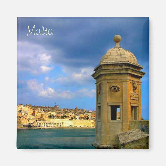 Imán Torre de vigilancia en Malta cerca de Valletta (Frente)