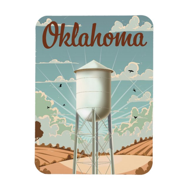 Imán Torre del Agua de Oklahoma (Vertical)