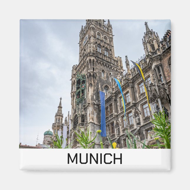 Imán Torre del Ayuntamiento de Múnich, Alemania (Frente)