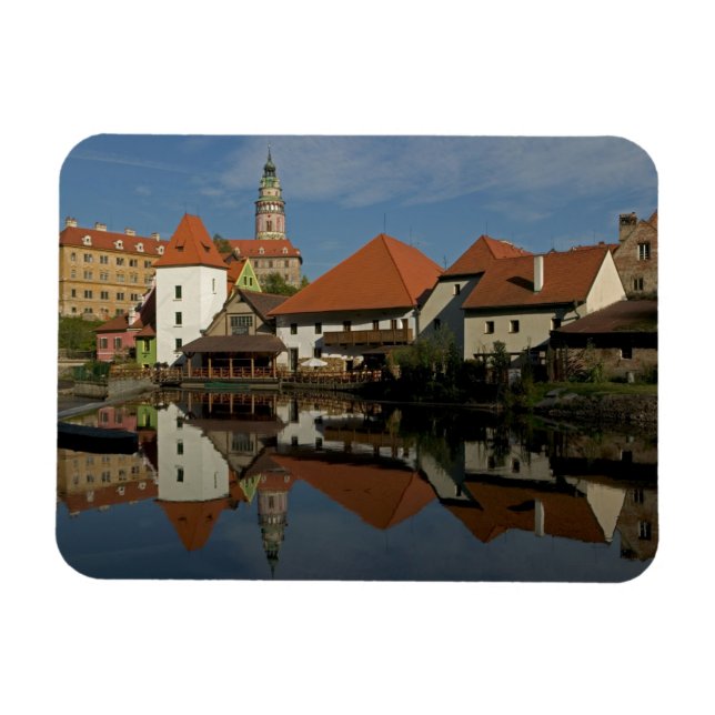Imán Torre del castillo, río Vltava, Cesky Krumlov, (Horizontal)