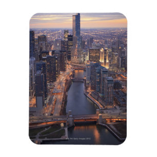 Imán Torre del río Chicago y del triunfo desde arriba