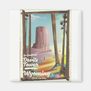 Imán Torre Devils, huella de camping de época Wyoming.