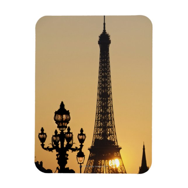 Imán Torre Eiffel al atardecer (Vertical)