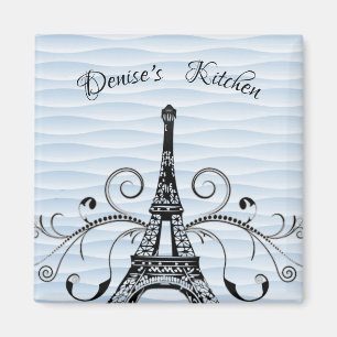 Imán Torre Eiffel Azul Magnet Flourish