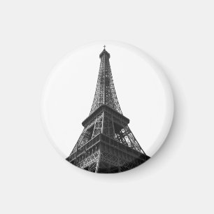 Imán Torre Eiffel Blanca y Negra Viaje Europeo de París