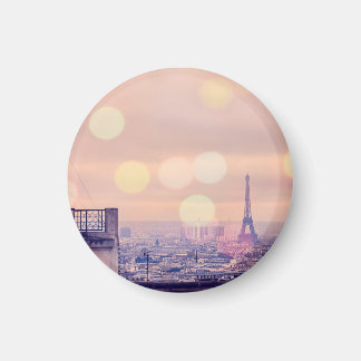 Imán Torre Eiffel Bokeh Montmartre Photo Magnet