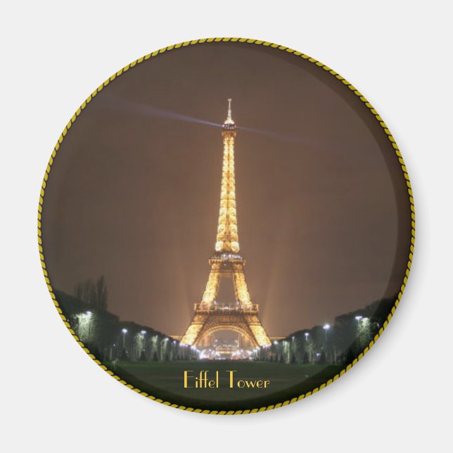 Imán Torre Eiffel de noche (Frente)