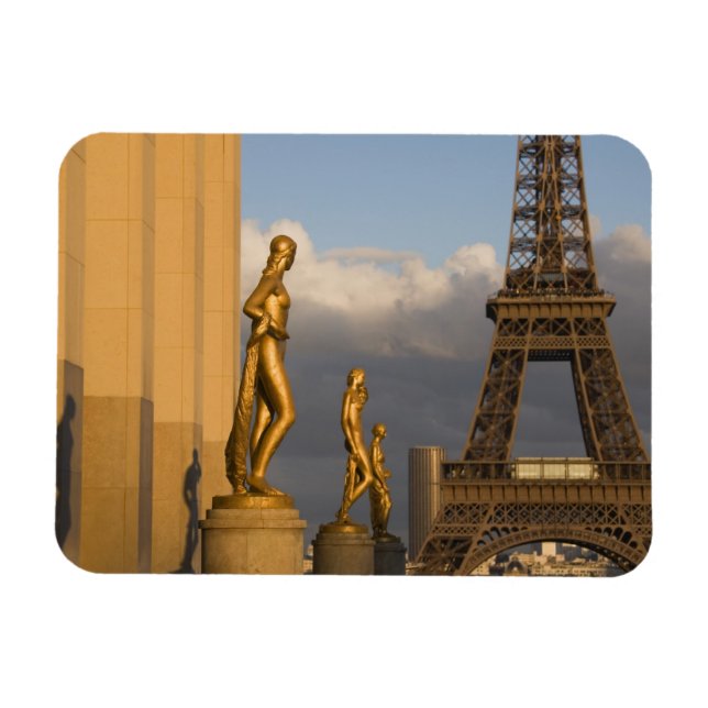 Imán Torre Eiffel desde el Palais de Chaillot, París, (Horizontal)