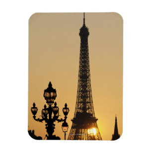 Imán Torre Eiffel en la puesta del sol