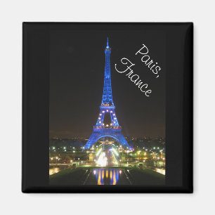 Imán Torre Eiffel escénica en la noche