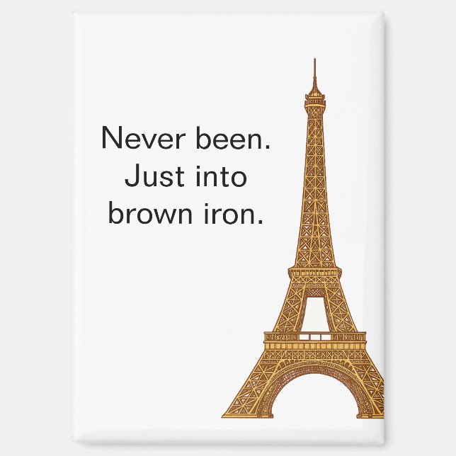 Imán Torre Eiffel irreverente París Viaje Nevera (Anverso)