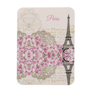 Imán Torre Eiffel, Magnolia Rosa de París