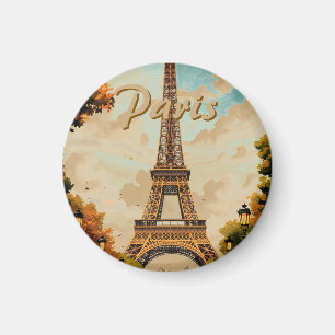Imán Torre Eiffel París Viajes Estilo Vintage Arte Retr