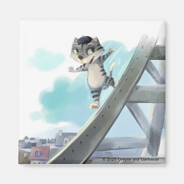 Imán Torre Eiffel Square Magnet 2 pulgadas (Frente)