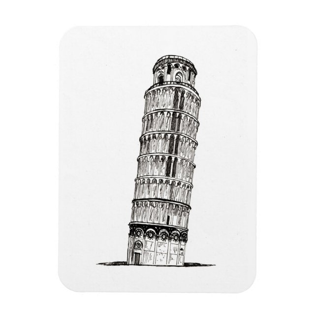 Imán Torre inclinada de Pisa, famoso monumento en Itali (Vertical)