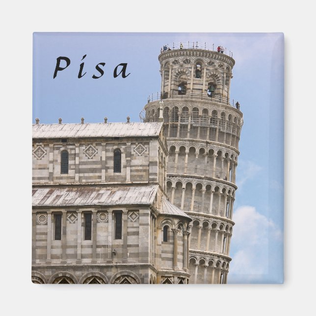 Imán Torre inclinada de Pisa y Catedral - Pisa, Italia (Frente)