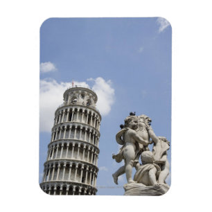 Imán Torre inclinada de Pisa y de la estatua, Italia