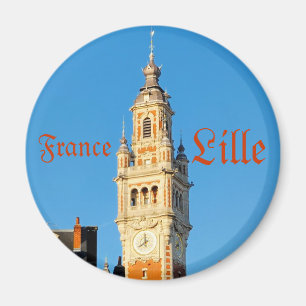 Imán Torre medieval en Lille, Francia recuerdo de viaje