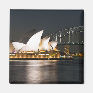Imán Torres de perfil urbano de Sydney al atardecer, Au