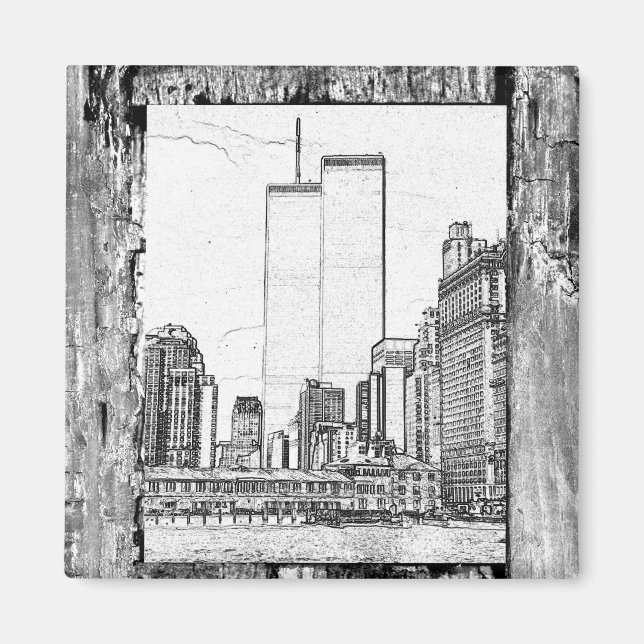 Imán Torres gemelas (Frente)