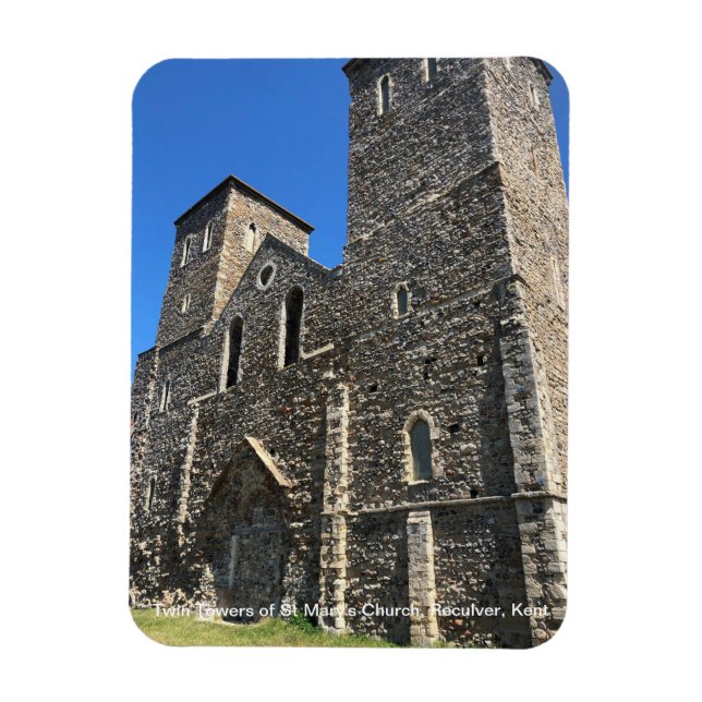 Imán Torres gemelas de la Iglesia de Santa María Reculv (Vertical)