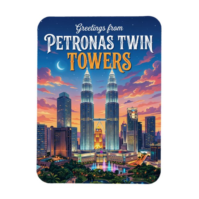 Imán Torres Gemelas Petronas Malasia (Vertical)