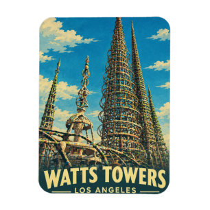 Imán Torres Watts Los Angeles Viaje Antiguo California