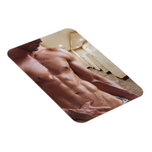 Imán Torso de hombre musculoso sin camiseta de Slippery