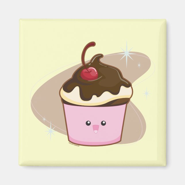 Imán Torta de cerezo de chocolate (Frente)