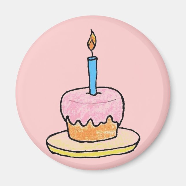 Imán "Torta de cumpleaños" Fridge Magnet (Frente)